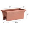 Root & Vessel Countryside Rail Planter, Terra, 24"