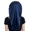 Braid Bonnet Satin Headscarf Hair Wrap for Sleeping Navy