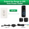 20Ft/6M Charging Cable Power Adapter Designed for Blink Video Doorbell 