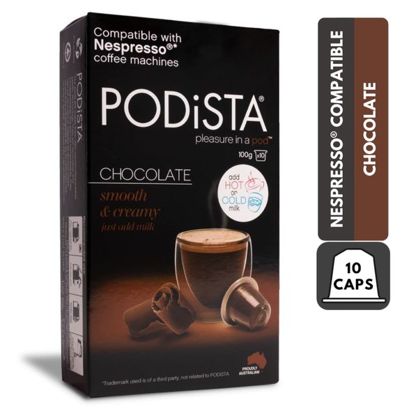 Hot Chocolate Original-Line Nespresso Compatible Capsules Hot Cocoa Pods - Smooth & Creamy - 10 Pod Package