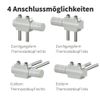 Buderus Universal Mixer Tap Set Multi-Block Corner or Straight Type with Thermostatic Head Thermostatic head.