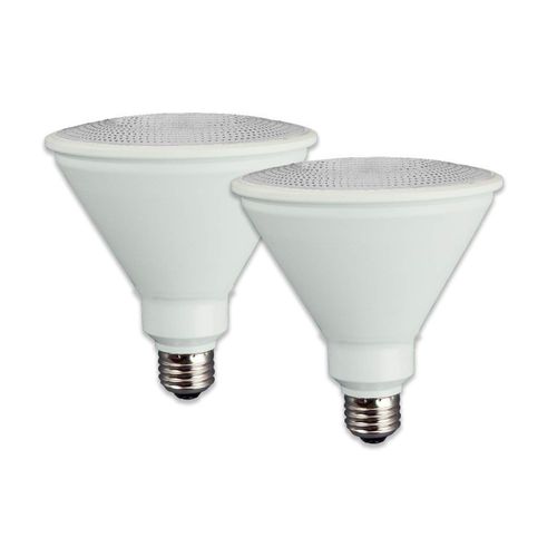 TCP L90P38D15V30KFL2 LED Flood Light Bulbs Dimmable Outdoor PAR38 Wet Location, 2 Pack, Bright White (3000K), 2 Count