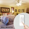 Universal Wireless Ceiling Fan Remote Control Kit, Wireless Timing Intelligent Remote Control, Adjust Wind Speeds Ceiling Fan Pendant Light Controller Switch for Light Hotel(Black+White/220 V)