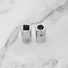 2 Pcs Square Hole to Hex Converter Metal 1/4" Drive Socket Bits Adapter Screwdriver Accessories