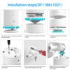 HOLACA Adjustable Wall Mount Compatible with Pan Tilt Camera Mount Camera Indoor/Outdoor Perfect View Angle White