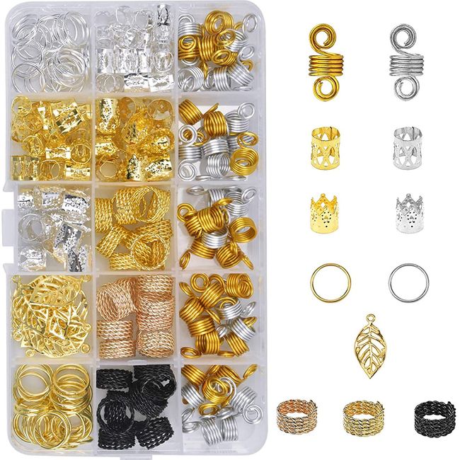 200PCS Hair Jewelry for Braids Accessories, Hair Beads for Braids, Gold  Hair Accessories