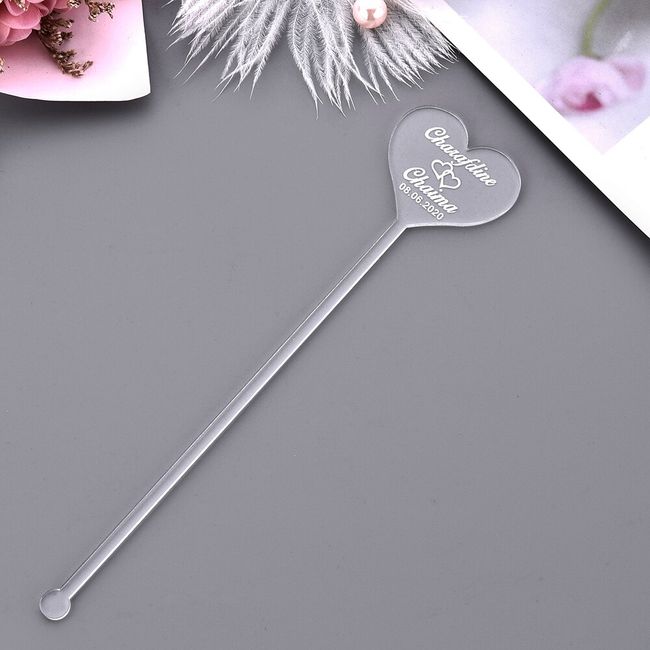 Mirrored Acrylic Drink Stirrer, Personalised