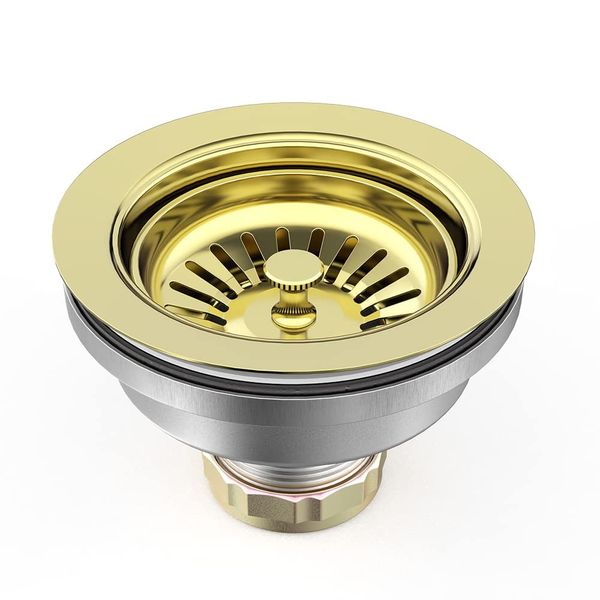 B9173 Kitchen Sink Drain Assembly 3-1/2 inch with Removable Sink Strainer Bas...