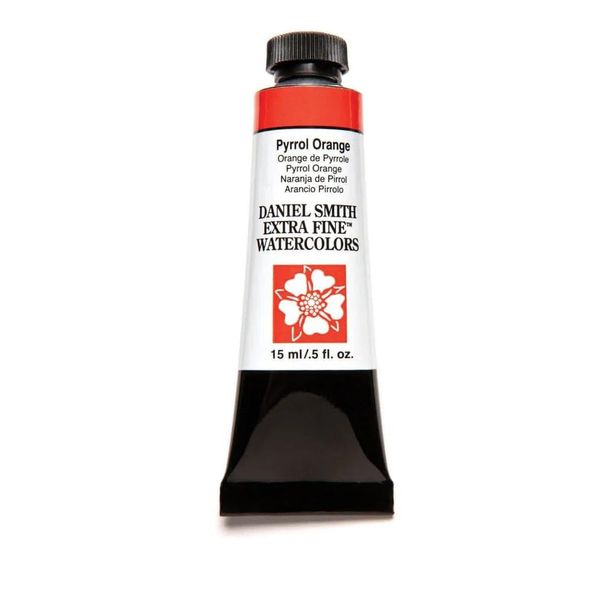 Daniel Smith Extra Fine Watercolor Paint, 15ml Tube, Pyrrol Orange, 284600126, 0.5 Fl Oz (Pack of 1)