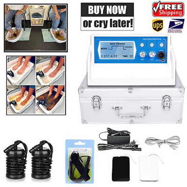 Home Ionic Tub Foot Spa Bath Detox Massage Machine W/Far Infrared Waist Belt