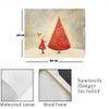 20x16 Minimalist Red Christmas Tree Canvas Wall Art