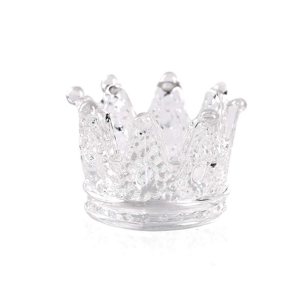 Alexnailart Nail Art Dappen Dish Glass Crystal Cup Crown Pen Holder Mini Nail Art Acrylic Liquid Powder Dappen Dish Manicure Tool for Home Salons