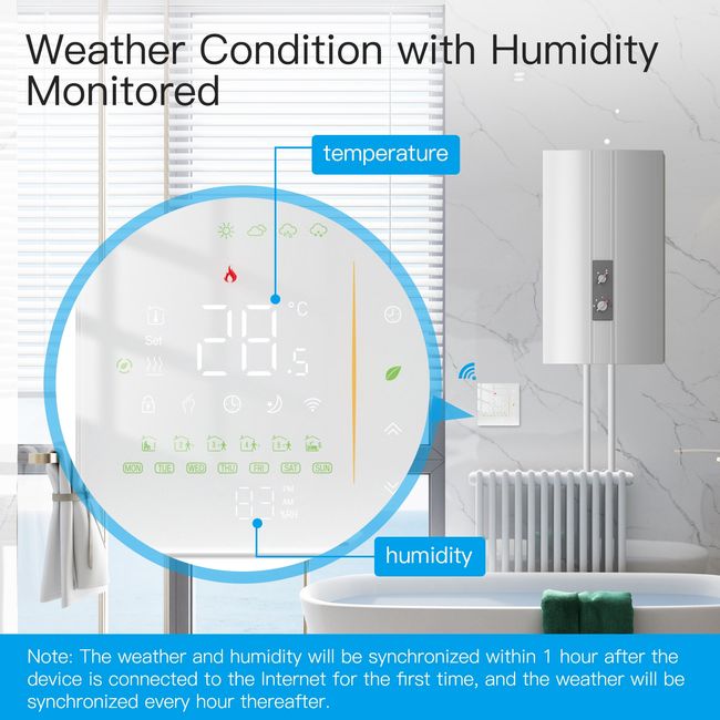 MoesHouse ZigBee Smart Temperature Humidity Sensor Round