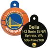 GoTags Personalized Engraved NBA Dog Tags, Round Shape Pet ID Tags