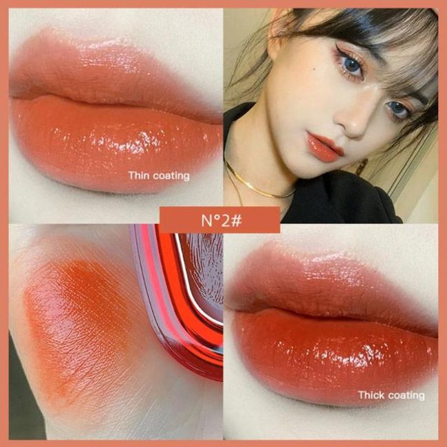 Lip Glaze Non-stick Cup Lip Stick Tint Mud Moisturizing Beauty Health Ice Crystal Lipstick 6 Colors