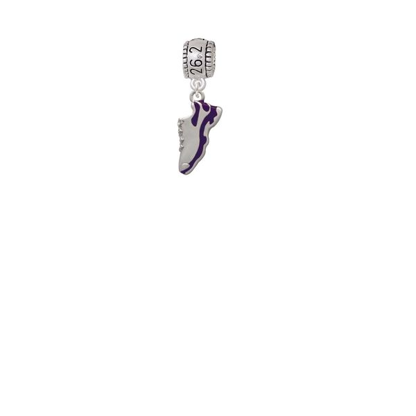 Purple Running Shoe Marathon 26.2 Run Charm Bead