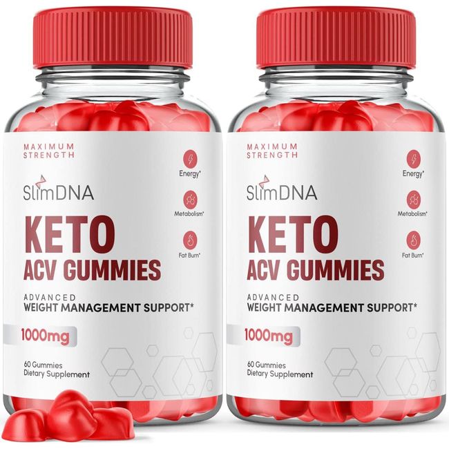 (2 Pack) Slim DNA Keto Gummies - Slim DNA ACV Keto Gummies-120 Gummies