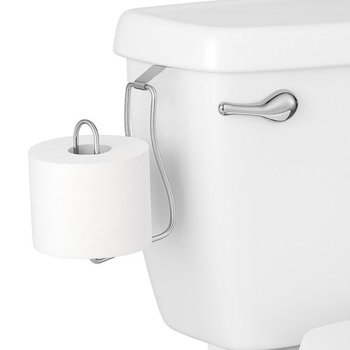 Toilet Paper Holder Over Tank, No-Drill Bathroom Toilet Paper Hanger, Rustproof Space-Saving Toilet Tank Paper Holder, Easy Install Tissue Roll Holder for Small Bathrooms