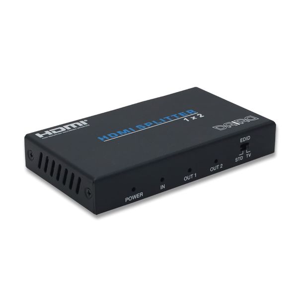 DAIAD HDMI Splitter, HDCP Release, 1 Input, 2 Outputs, Simultaneous Output, 4K60Hz/1080P120Hz, HDR Compatible, Splitter, PS5 XBox, Nintendo Switch, PC BD Recorder, ULTRAHD, Dolby Atmos EDID, Screen Replication, Cascade Connection, PSE Power Adapter, Japan