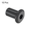 sourcing map M6x12mm Hex Socket Head Insert Nut Screw Post Sleeve Nut Black Oxide 10pcs