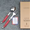 Lagueur ABS Handle Teaspoon Cake Fork Set ROUGE Gift Box
