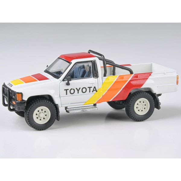 Paragon Models 1984 Hilux Pickup Truck White with Stripes TRD Ironman 1/64 Diecast Model Car PA-55525