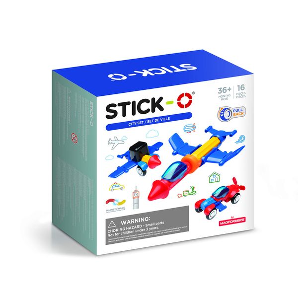 Stick-O City Set Magnetic Building Blocks Toy By Magformers. Chunky Pieces For Younger Children.