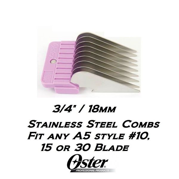 OSTER Detachable Blade 3/4",18mm STAINLESS STEEL GUIDE COMB*Fit A5,Turbo,Golden