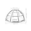 DOITOOL Detector Cage with Base Impact-Resistant Wire Mesh Design for Alarm Protection Compatibility