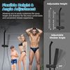 Shower Slide Bar with Adjustable Handheld Shower Head Holder for Bathroom Black