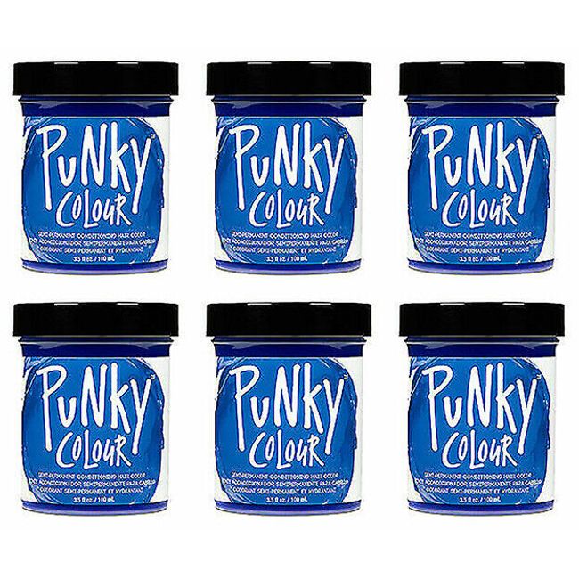 6X Jerome Russell Punky Color Semi-Permanent Hair Color Atlantic Blue - 1404