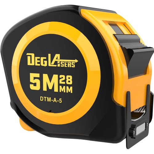 DEGLASERS Magnetic Tape Measure 16FT, Retractable Measuring Tape, Easy to Read Double Sided Measuring Tape, Magnetic Hook and Shock Absorbing Carrying Case for Construction, Carpenter