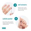 TRIM Manicure & Pedicure Kit – Includes Fingernail Clipper, Toenail Clipper, Nail Scissors, Cuticle Nipper, Cuticle Pusher, Nail Brush, Salon Board, 4-Step Buffing Board & Storage Pouch – 8 Pieces