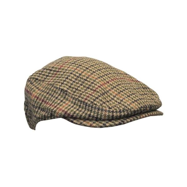 WALKER AND HAWKES - Wool Blend Braxton Flat Cap - Brown - 2XL (61cm)