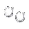 Rockyu Men's Earrings, Single Ear, Both Ears, Stainless Steel, Dako, Silver Earrings, Stylish, Simple, Finish, Hypoallergenic, Stud Earrings, American Piercing Parties, Fashion Accessories, Titanium Stainless Steel
