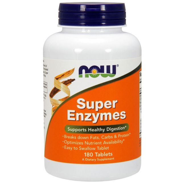 NOW Foods Super Enzymes, 180 Tablets