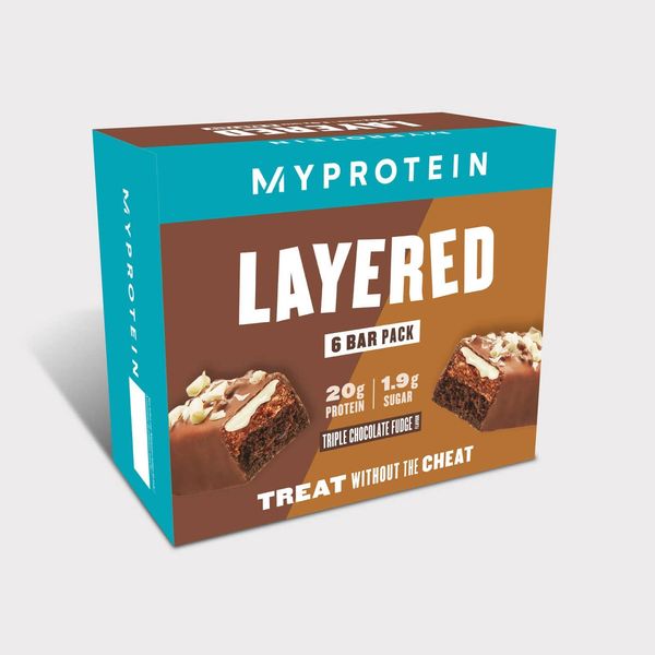 [Ship to UK] 60g 12 pieces Myprotein Layered Protein Bar Triple Chocolate Fudge Myprotein Layered Protein triple chocolate fudge