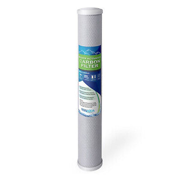 20" x 2.5" Block Carbon Water Filter 5 Micron Whole House Cartridge