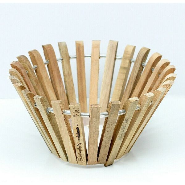 Hanging wooden orchid basket - Round 8"