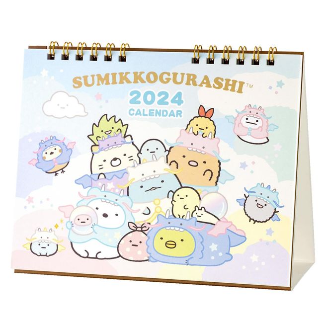 San-X CD38401 2024 Sumikko Gurashi Desktop Calendar