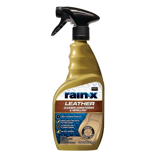 Rain-X 620236SRP Leather Cleaner Conditioner & Repellent for Car Interiors, Cleans + Repels while Moisturizing, Restores Leather to Natural, Fresh Scent without Residue 16 Fl Oz.