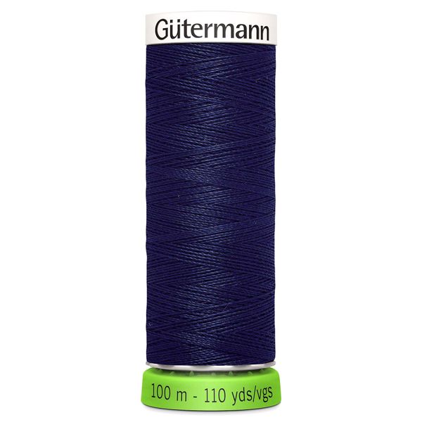 Gutermann 723860 310 Sew All 100% Recycled Polyester Thread 100mtr, Navy Blue, OSFA