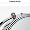 Magnifying Makeup Mirror, Double Sided Round Makeup Mirror Height Adjustable Tabletop Vanity Mirror 3X Magnification Silver