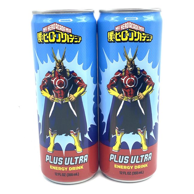 My Hero Academia All Might Edition PLUS ULTRA Energy Drinks Set of 2