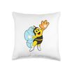 Bee Baseball Baseball glove Sports Throw Pillow