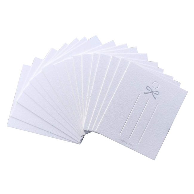 GSHLLO 100 PCS White Paper Hair Clip Bows Display Cards Hair Barrettes Cards Cardboard for Hair Accessories