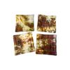 Hand Dyed Quilted Fabric Coasters in Earth Tones