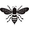 CafePress Bee Stamp Rectangle Magnet (10 pack)