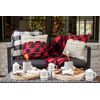 Mud Pie Chenille Check Blanket, Red