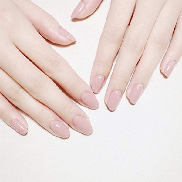 24 Pieces Cute Elegant Nail Plain Kimono Nail with Double Sided Adhesive Tape, Pale Pink Popular Products for Adult Forms, Weddings, Halloween, After-Party Etc.